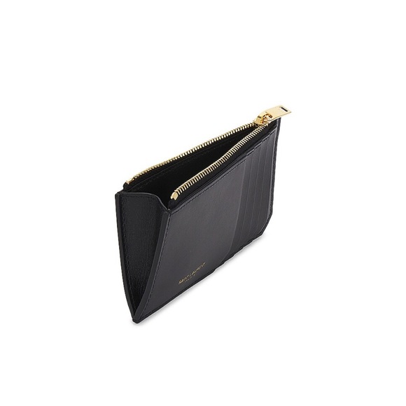 Saint Laurent Zip Card Case in black leather, purple logo, perfect condition! - Picture 17 of 17